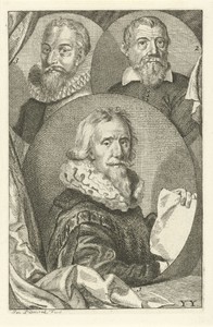 Portretten van Paulus Moreelse, Balthasar Lauwers en  Floris Claesz. van Dijck