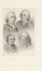 Portretten van Pieter Barbiers, Jan Punt, Joseph Marinkelle en Petrus Camper