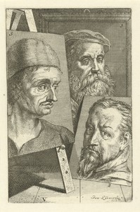 Portretten van Willem Key, Frans Floris en Pieter Aertsen