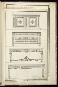 Pour un Buffet, une Commode, une Table, et un Bureaux