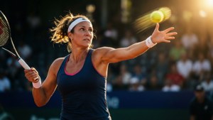 Power Serve at Sunset