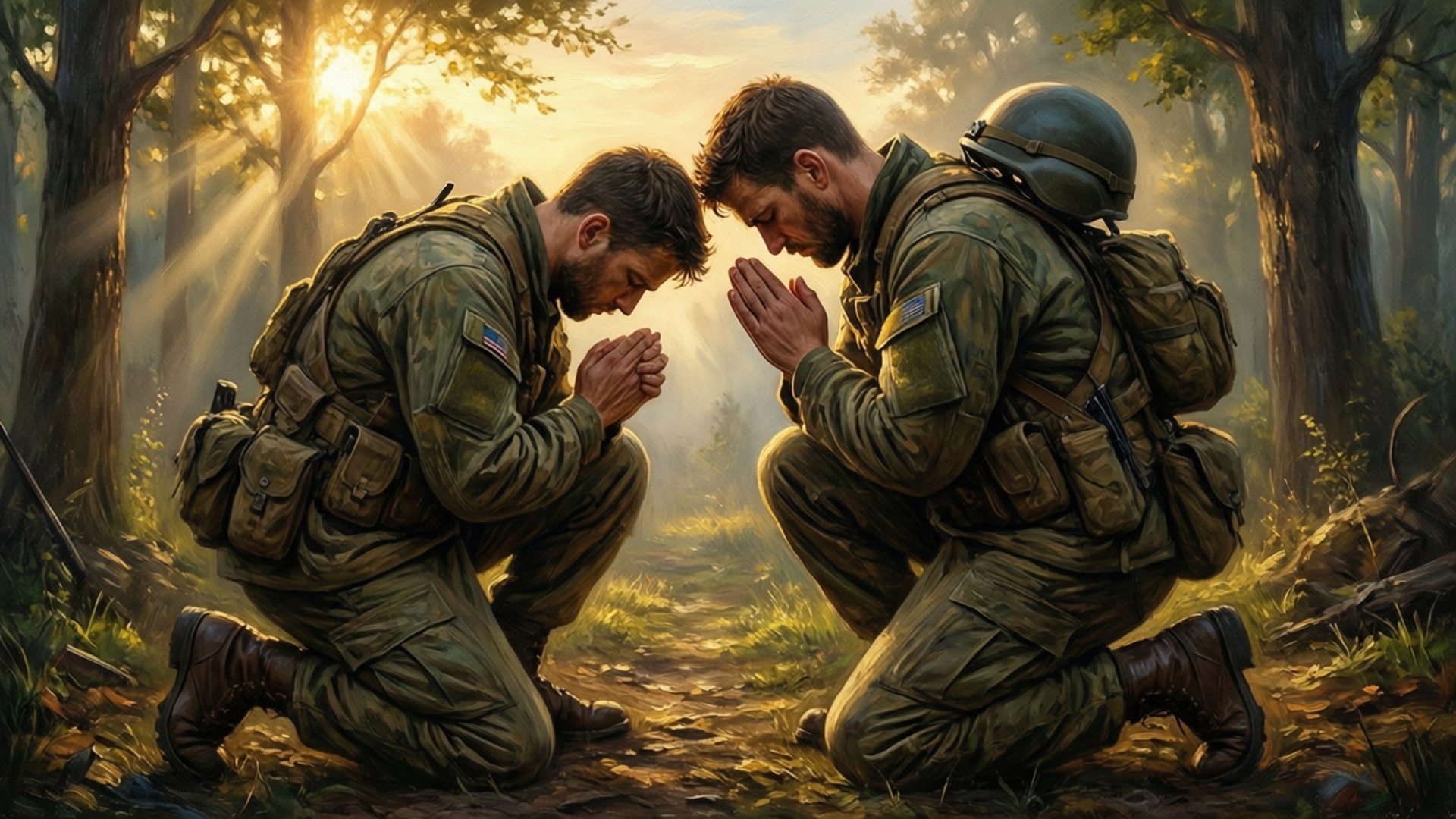 Prayer Before Battle by Wallpapers.art Studio
