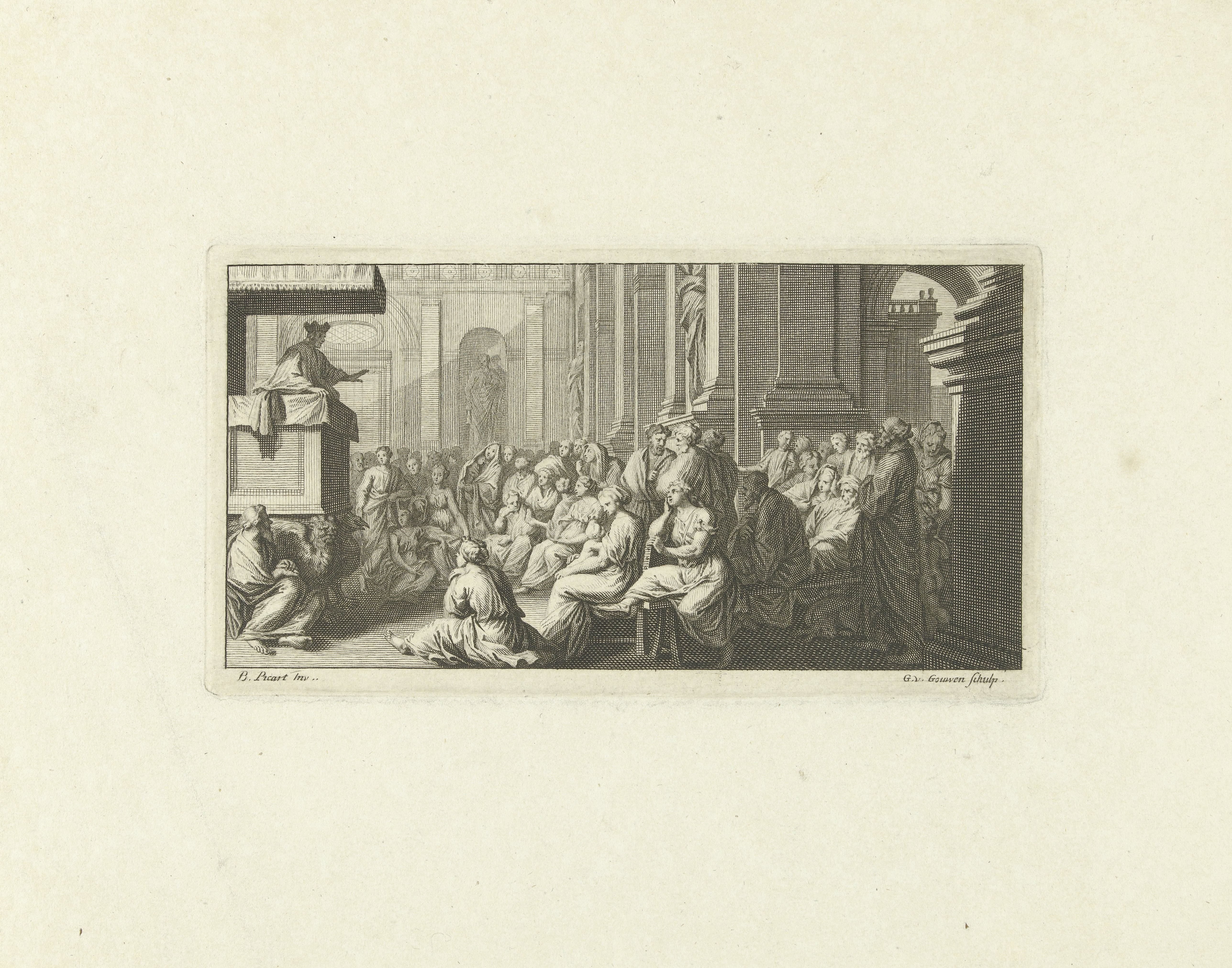 Preek van een priester by Gilliam van der Gouwen