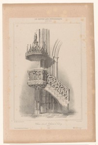 Preekstoel in de kathedraal van Fribourg in Zwitserland