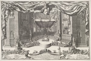 Prelaten in koor van Sint Pieter te Rome