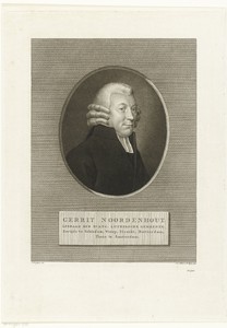 Prent van Lutherse predikant Gerrit Noordenhout
