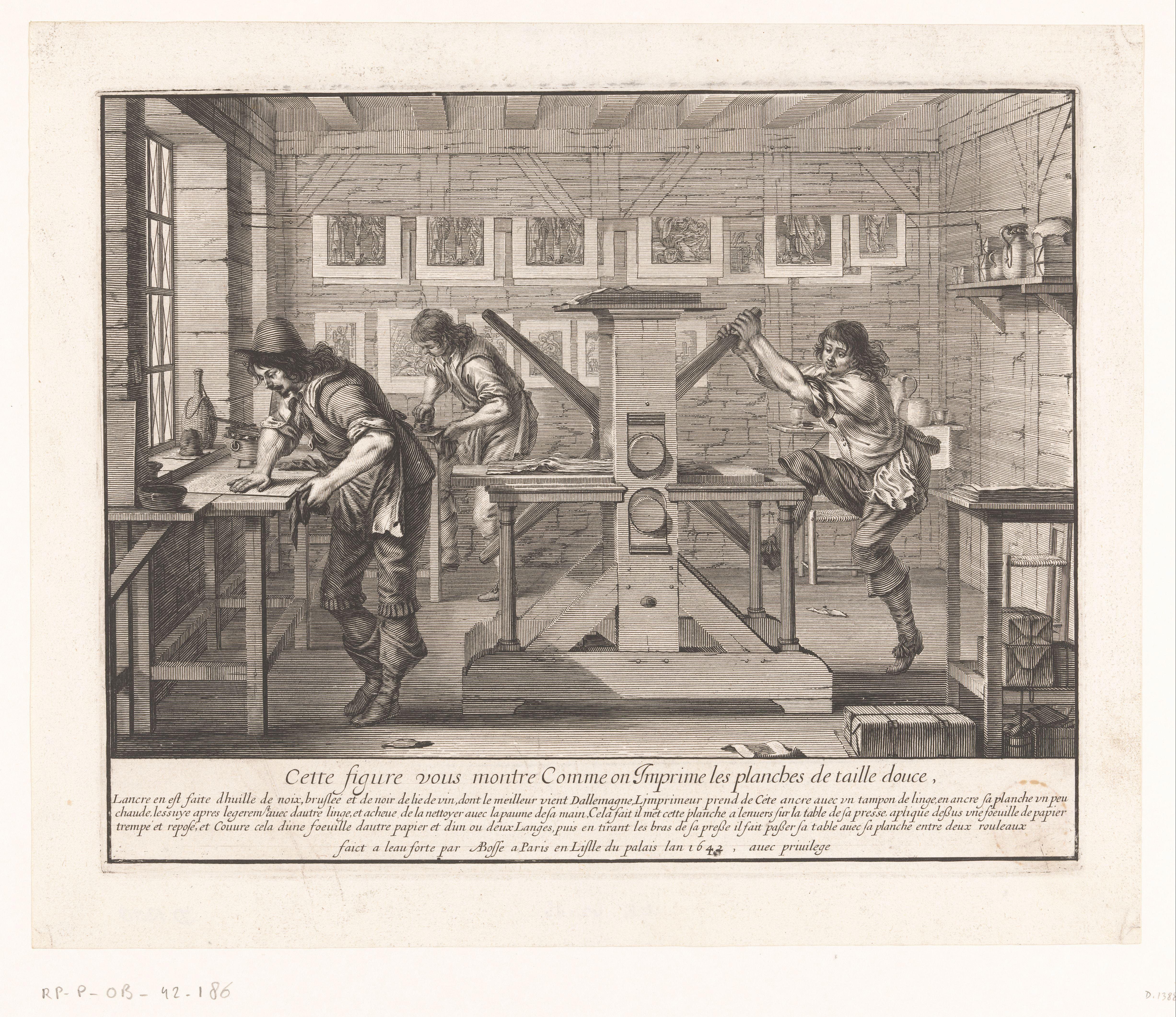 Prentdrukkerij by Abraham Bosse
