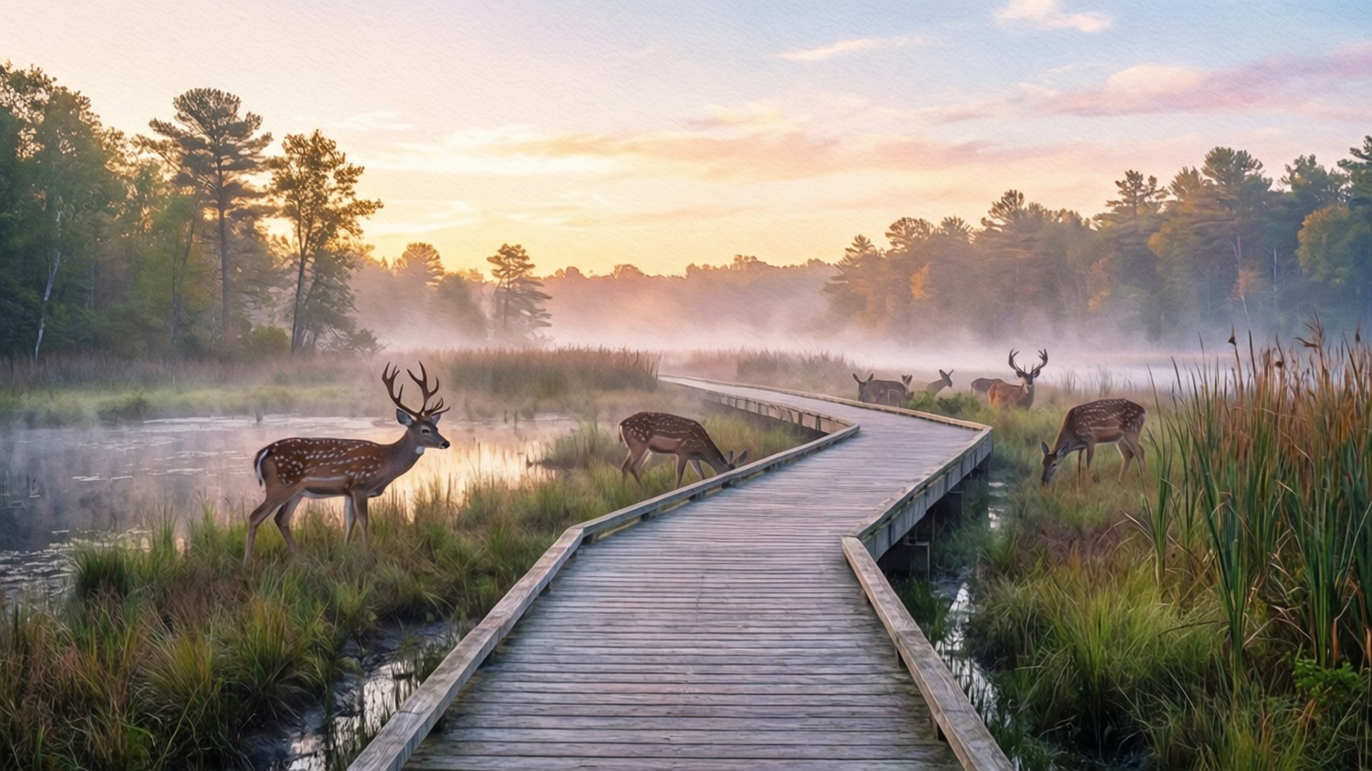 Preserve Sunrise Serenity by Wallpapers.art Studio