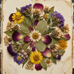 Pressed Flower Circle