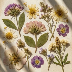 Pressed Flower Collage