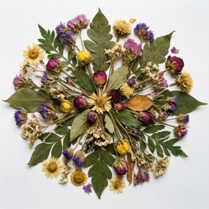 Pressed Leaves Flat Lay