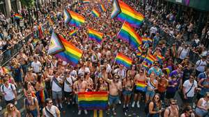 Pride Parade Crowd