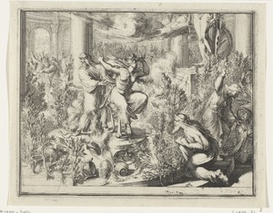 Priesteres Pythia in de tempel van Delphi