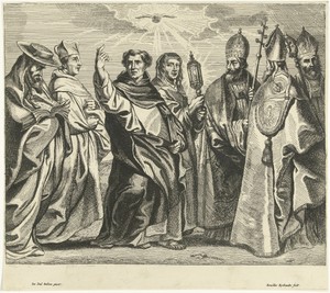 Priesters, de vier kerkvaders en de H. Clara