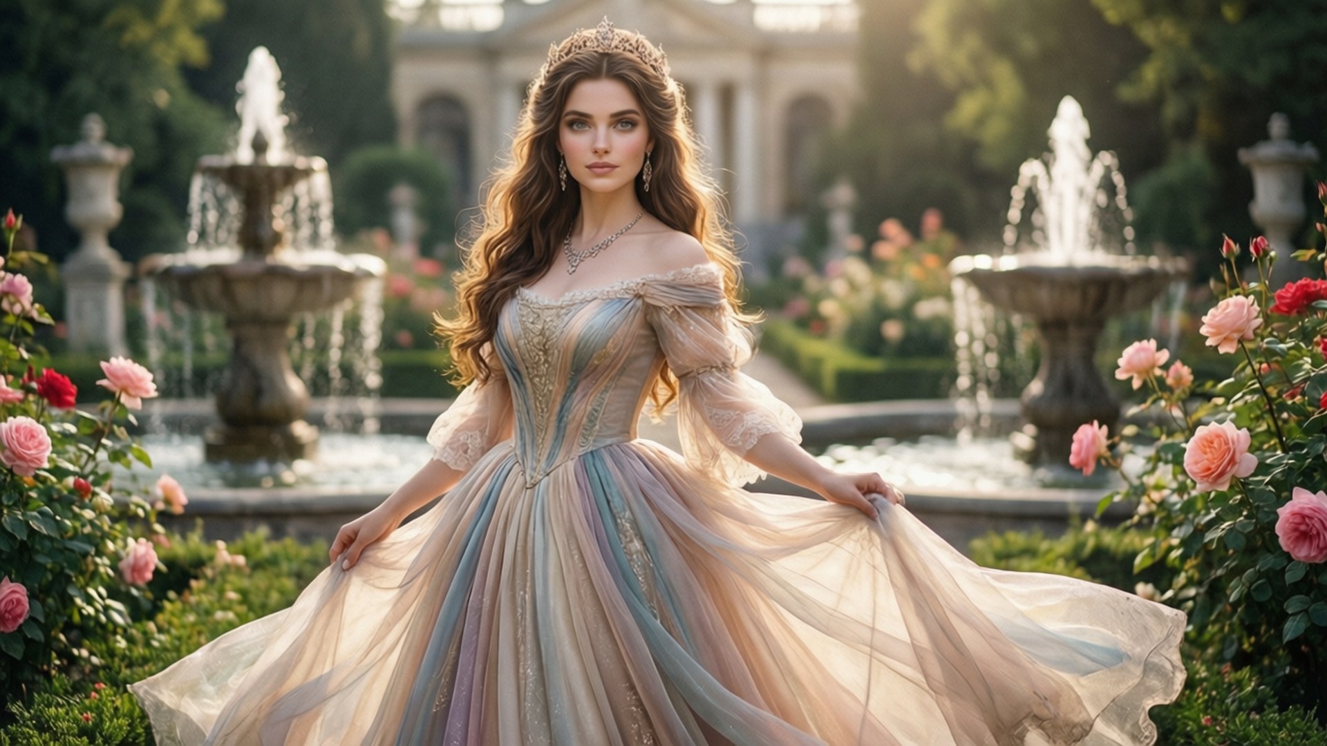 Princess in Garden by Wallpapers.art Studio
