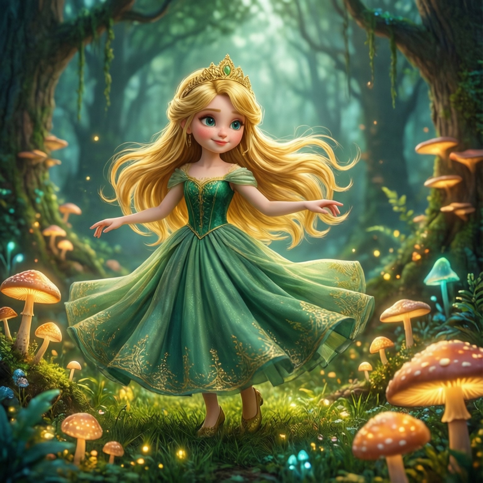 Princess of Glowing Meadow by Wallpapers.art Studio
