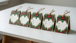 Printable Holly Tags
