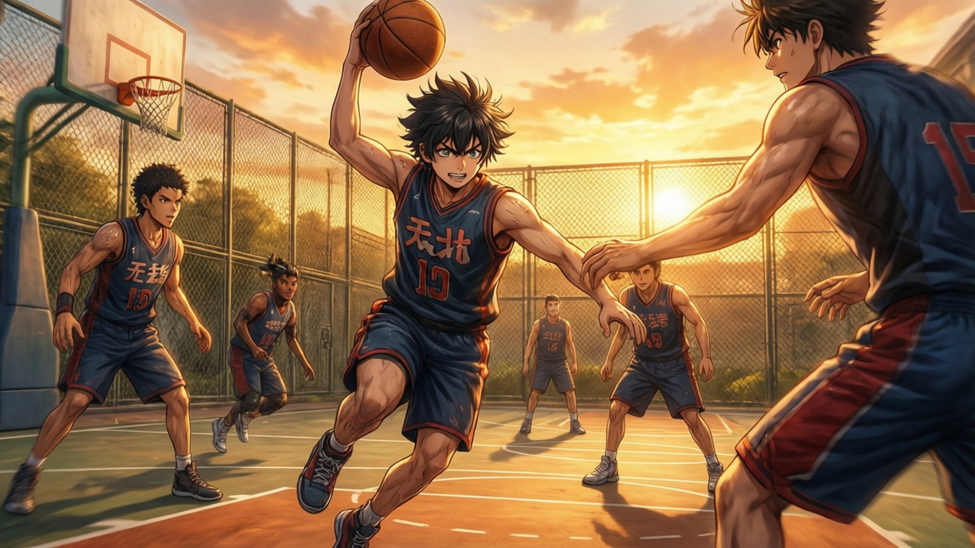 Prison Yard Basketball by Wallpapers.art Studio