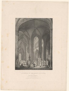 Processie in de abdijkerk van Saint-Ouen in Rouen