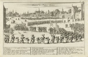 Processie van 40 in Tunis geloste Franse christenslaven te Parijs, 1641