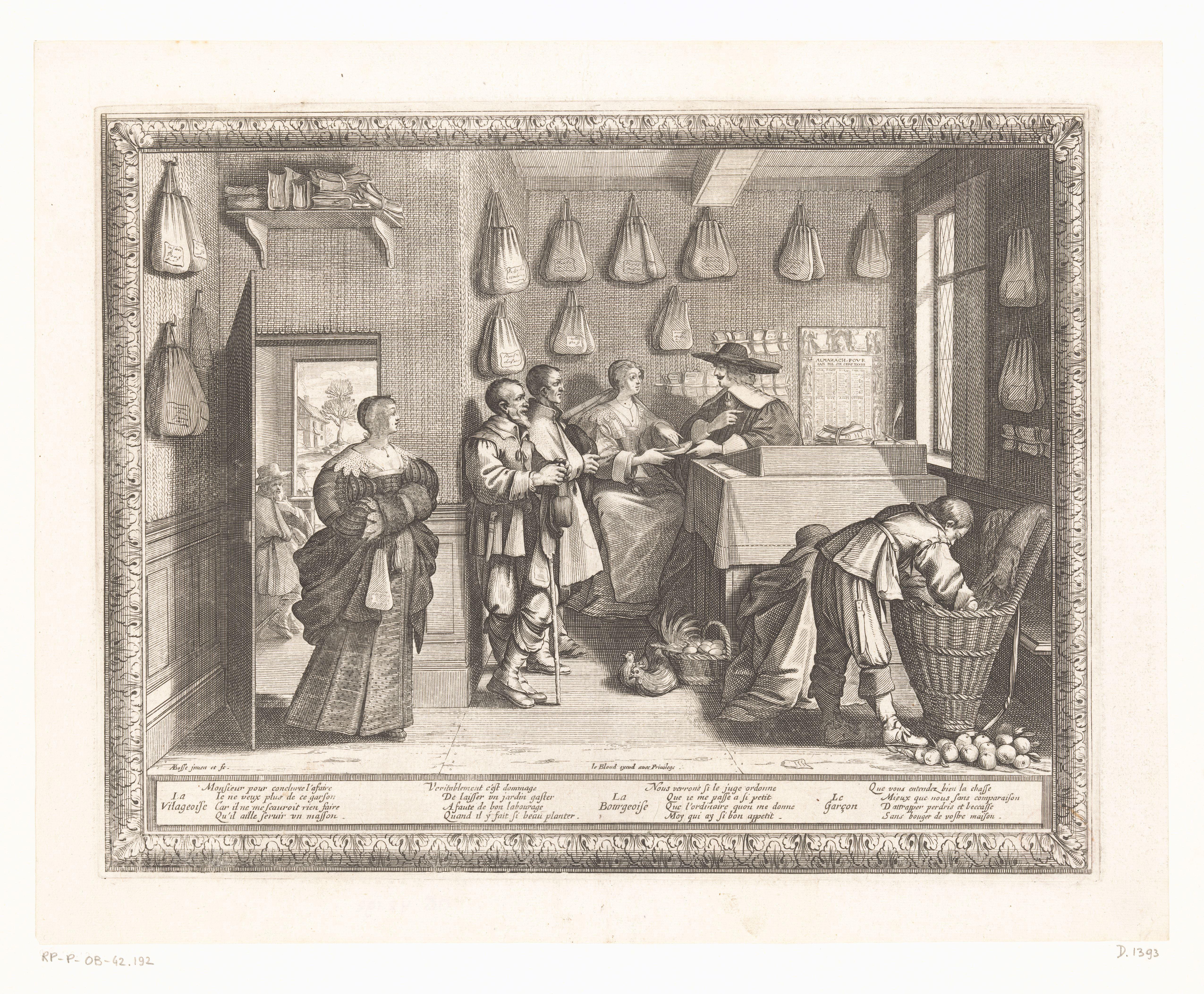 Procureur in zijn kantoor by Abraham Bosse