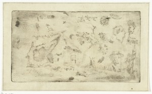 Proefblad met 'penaquatint'