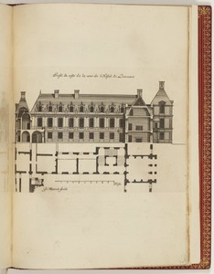 Profil du costé de la cour de l’Hostel de Liancourt