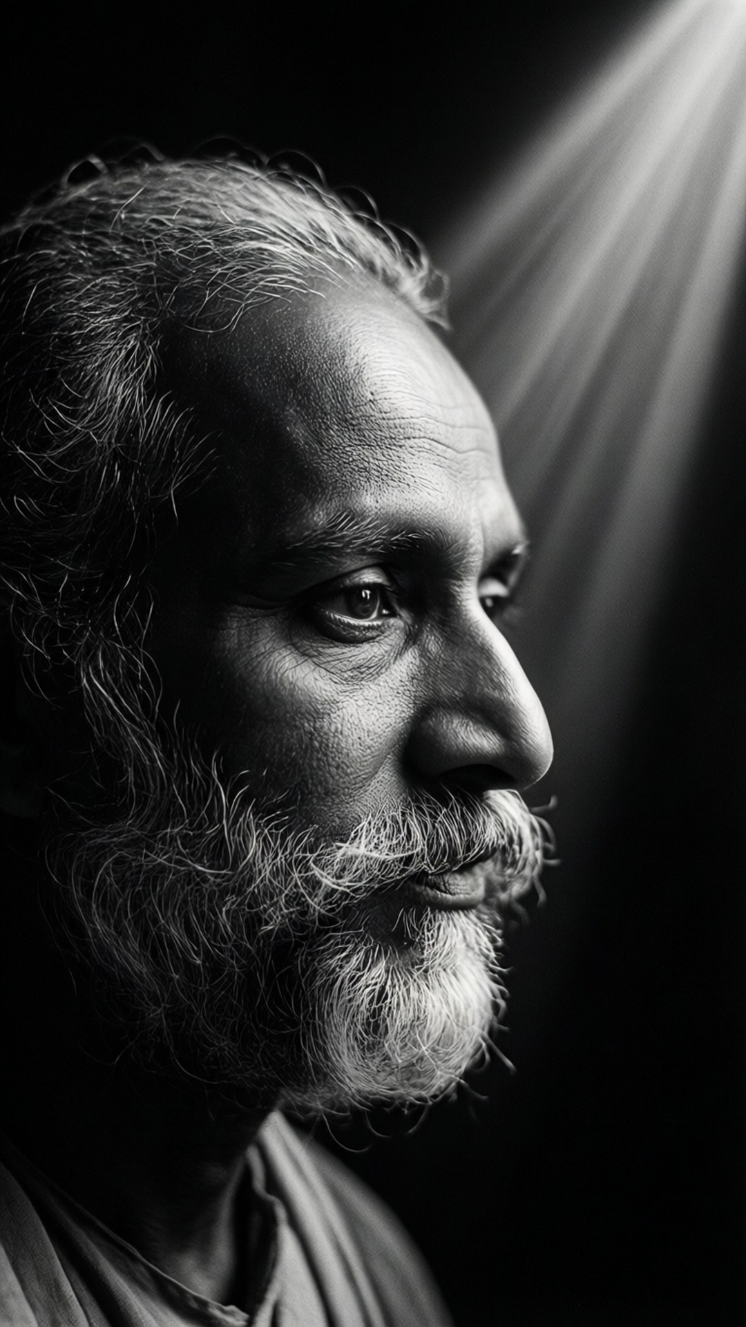 Profile in Light and Shadow by Wallpapers.art Studio