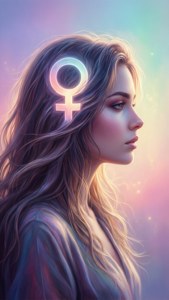 Profile with Feminist Hair