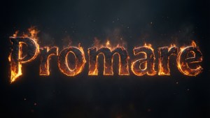 Promare Typography Fire