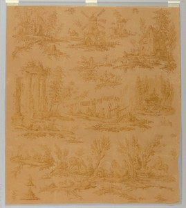 Proof for textile: The tomb of J.J.Rousseau