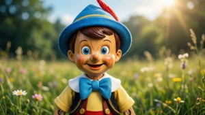 Proud Pinocchio in Meadow