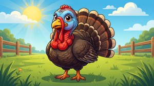Proud Turkey on Farm