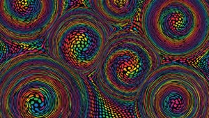 Psychedelic Dashed Swirl