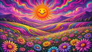 Psychedelic Hills and Daisy Field