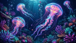 Psychedelic Jellyfish Reef