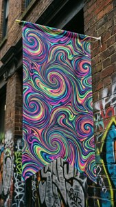 Psychedelic Pennant Art