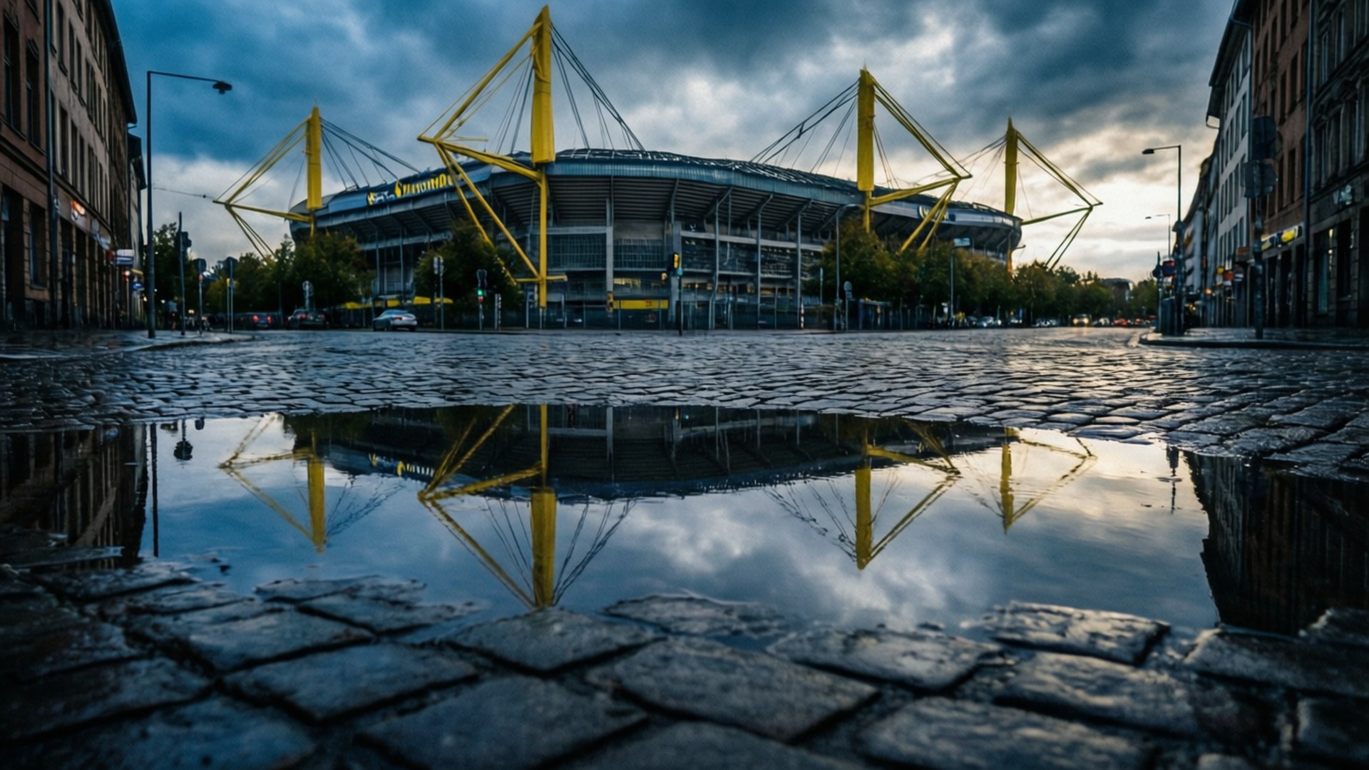 Puddle Reflection After Rain by Wallpapers.art Studio