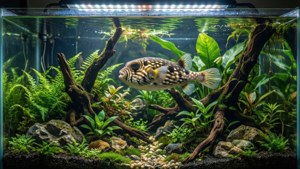 Puffer Fish in Aquarium