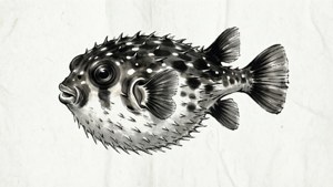 Puffer Fish Ink Wash