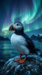 Puffin Aurora Borealis