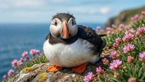 Puffin Chick Flowers