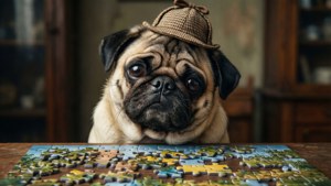 Pug Detective Puzzle