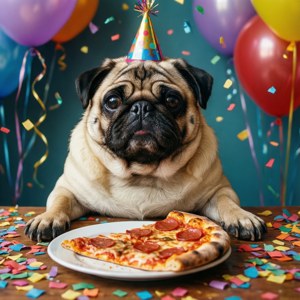 Pug Pizza Party