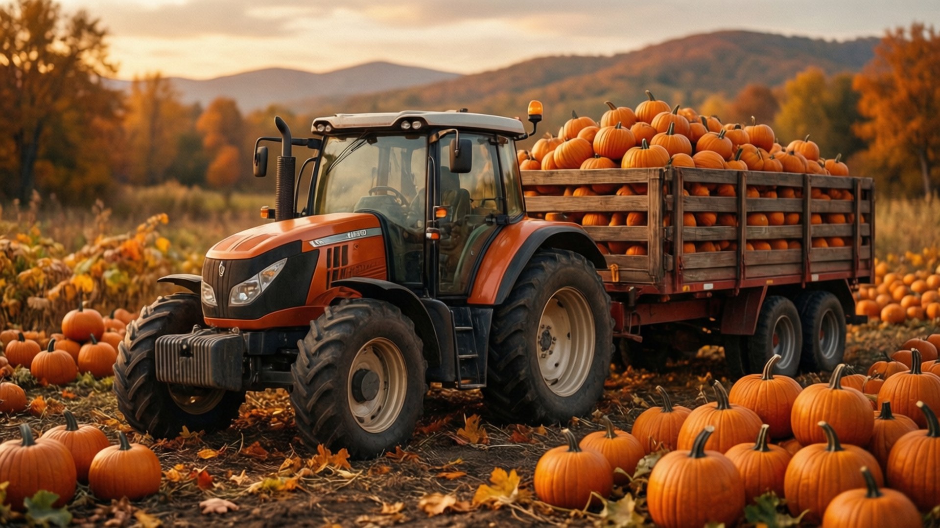 Pumpkin Harvest by Wallpapers.art Studio