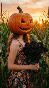 Pumpkin Head Girl
