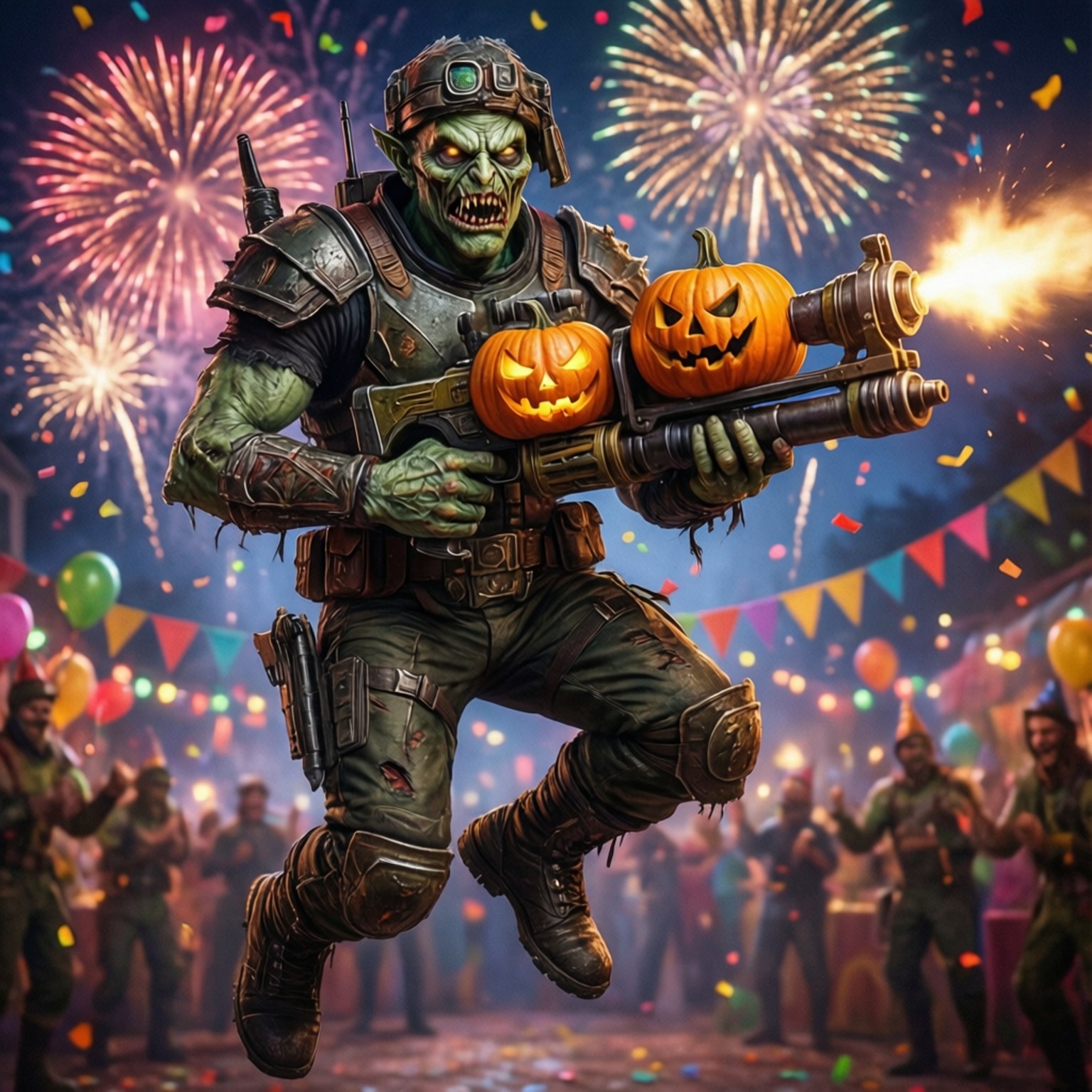 Pumpkin Mayhem by Wallpapers.art Studio