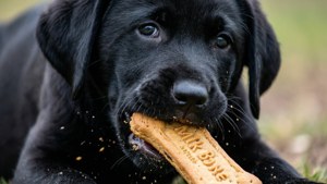 Puppy Crunching Milk Bone