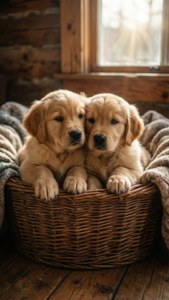Puppy Cuddle Basket