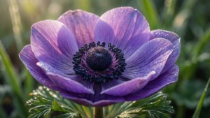 Purple Anemone Macro